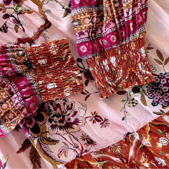 Anthropologie Rust and Cream Floral Dress - Picture 13 of 14